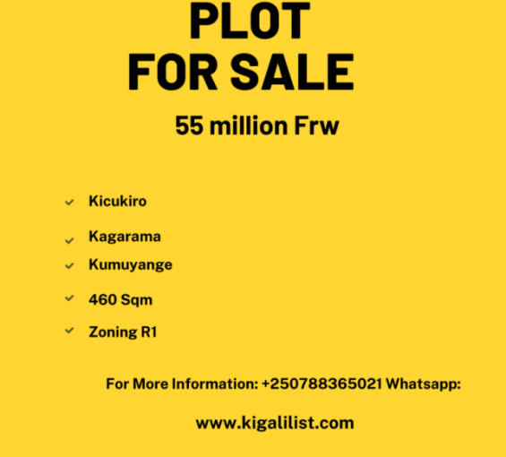PLOT FOR  SALE at KAGARAMA – KUMUYANGE